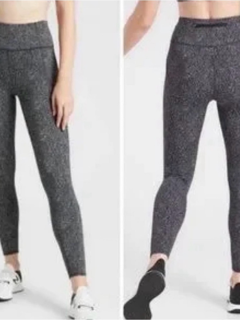 Athleta Heathered Charcoal High-Rise Leggings